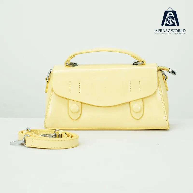 Pastel Blue Mini Satchel Bag with Top Handle & Crossbody Strap